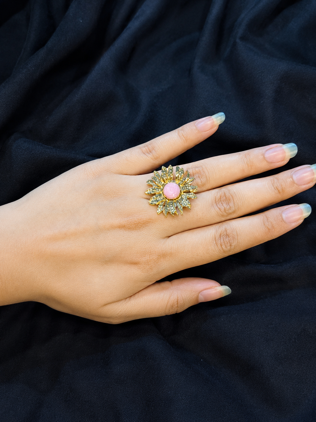 Korean Bloom Statement Ring