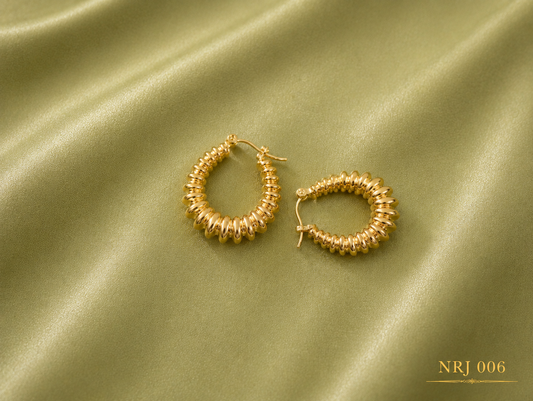 Modern Gold Hoop Earrings