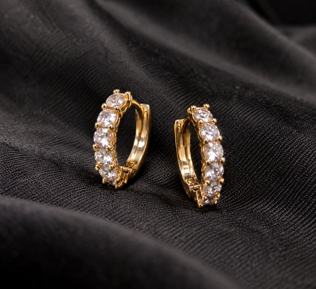 Celeste Crystal Hoop Earrings