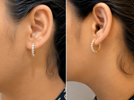 Celeste Crystal Hoop Earrings