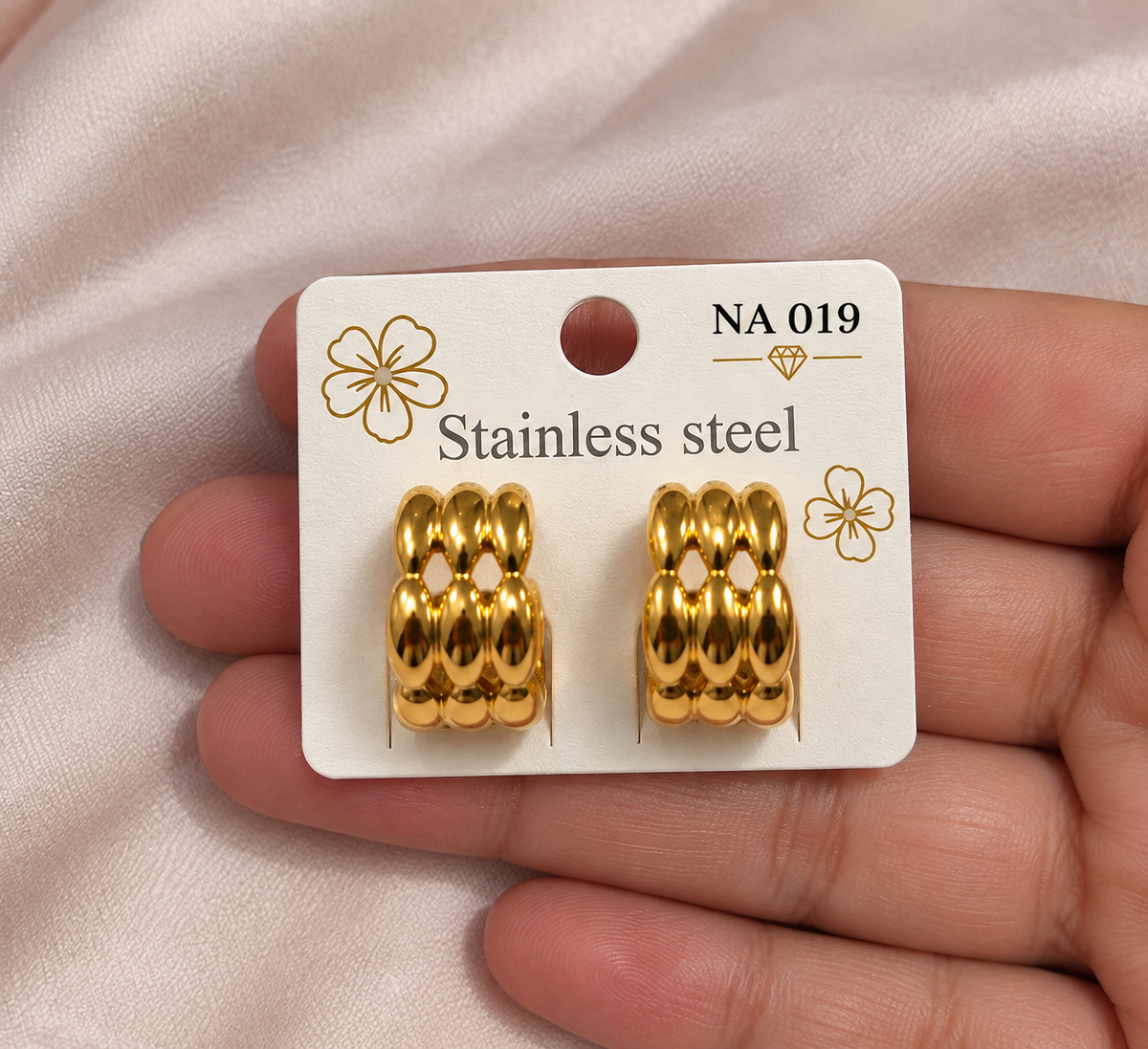 Golden Bubble Luxe Hoop Earrings