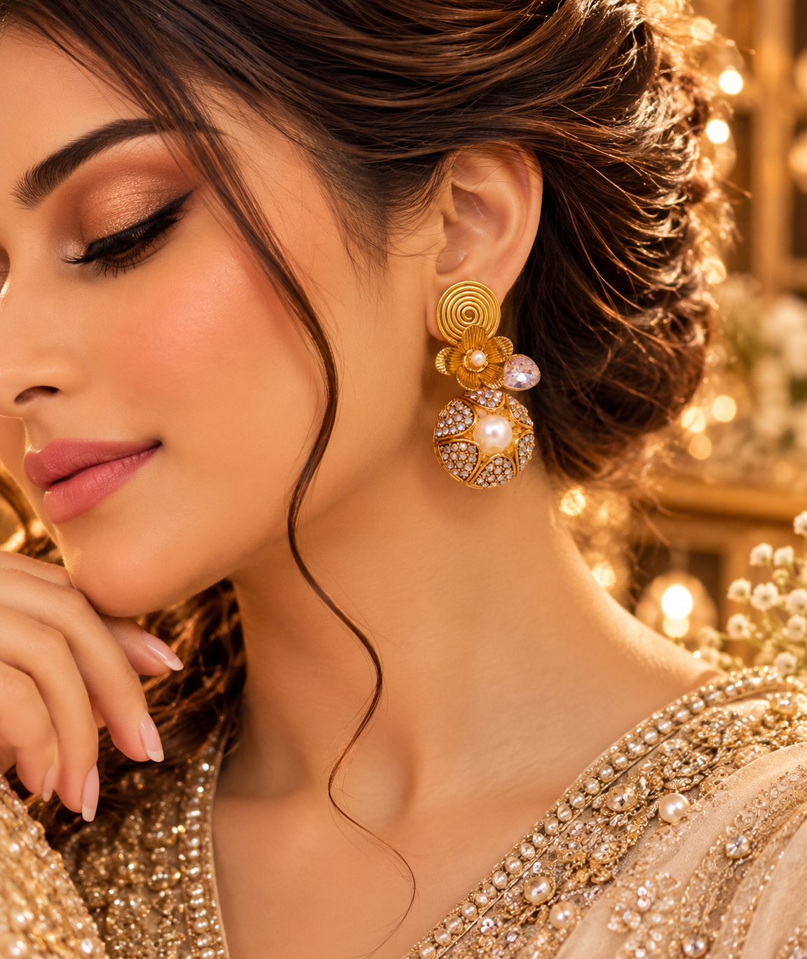 Noor Royale Trinity Earrings