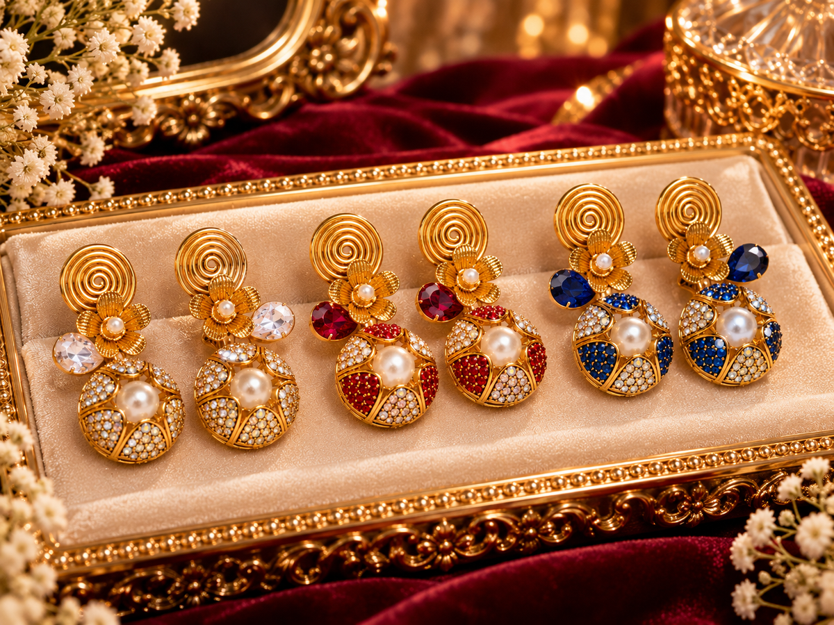Noor Royale Trinity Earrings
