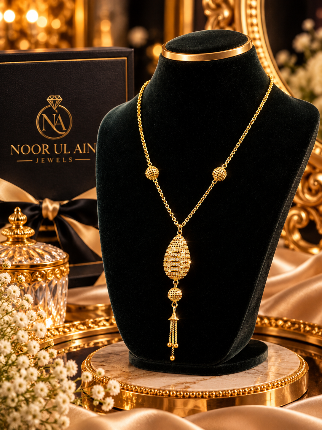 Royal Celeste Tassel Necklace