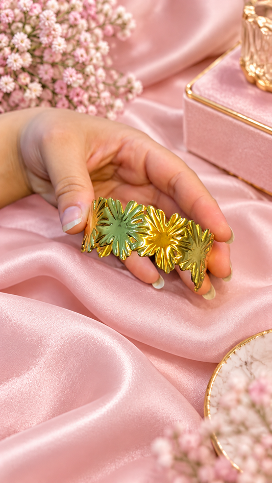 Korean Bloom Cuff Bracelet
