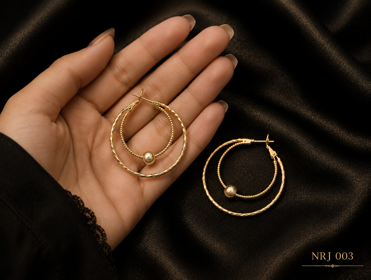 Modern Double Hoop Earrings