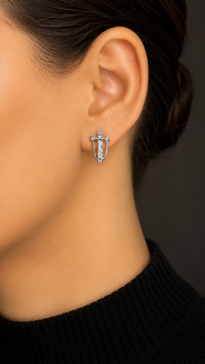 Crystal Huggie Hoop Earrings