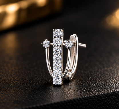Crystal Huggie Hoop Earrings