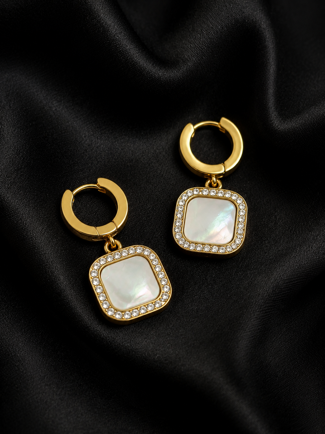 Radiant Pearl Halo Drop Earrings