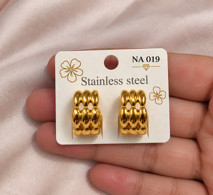 Golden Bubble Luxe Hoop Earrings