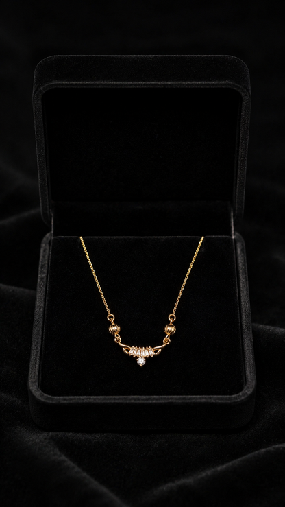 Gold Plated Crystal Pendant Necklace