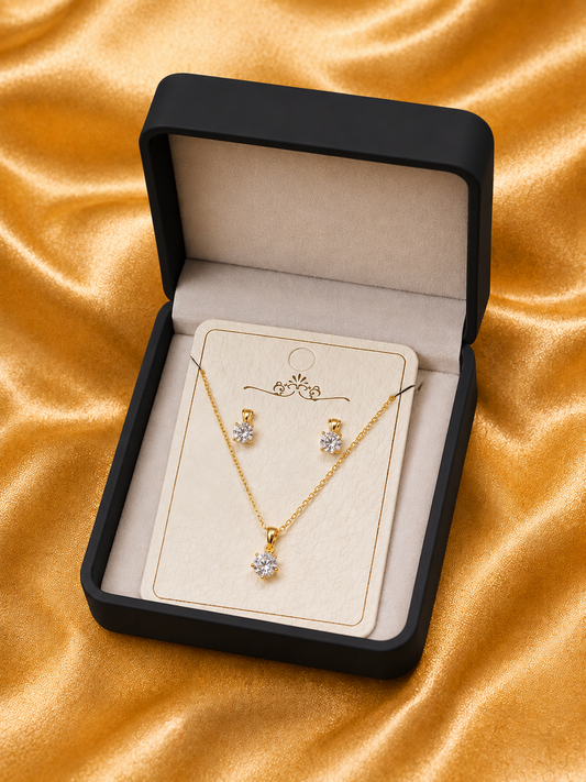 Premium Solitaire Necklace Set