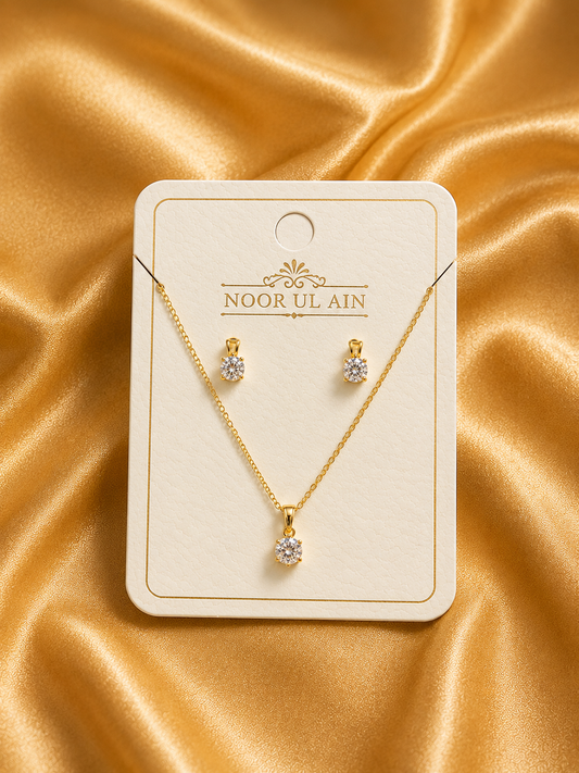 Premium Solitaire Necklace Set