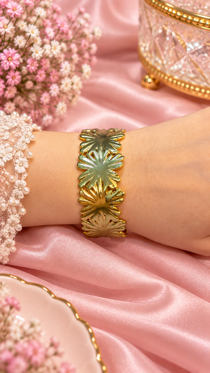 Korean Bloom Cuff Bracelet