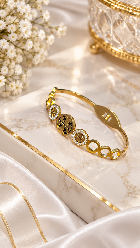 Luxury Crystal Medallion Adjustable Bracelet