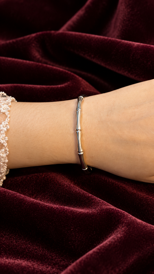 Bamboo Elegance Open Bracelet