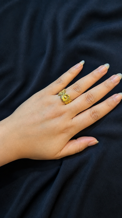Golden Blossom Ring