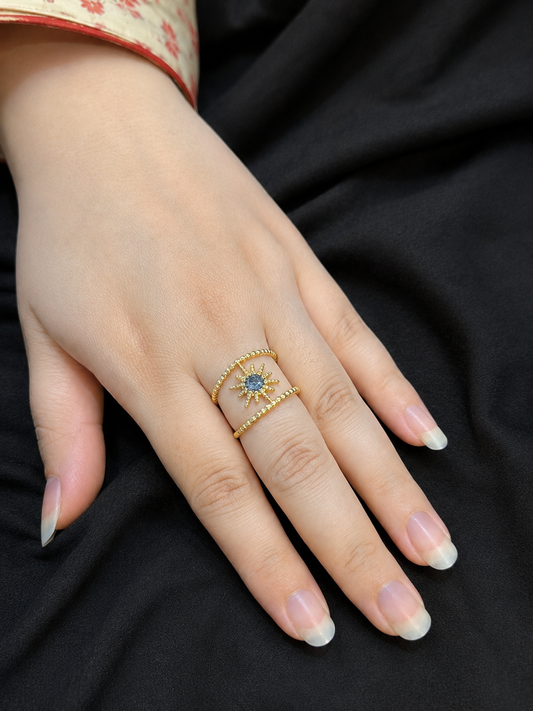 Korean Celestial Sunburst Ring