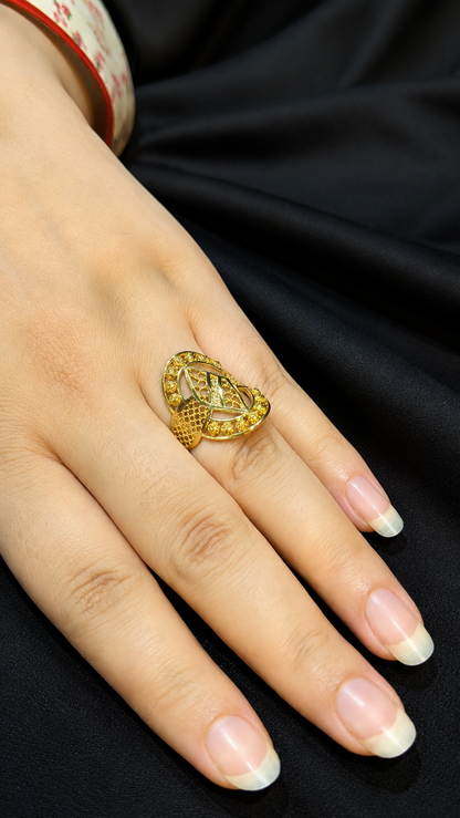 Celestial Orbit Gold Plated Ring