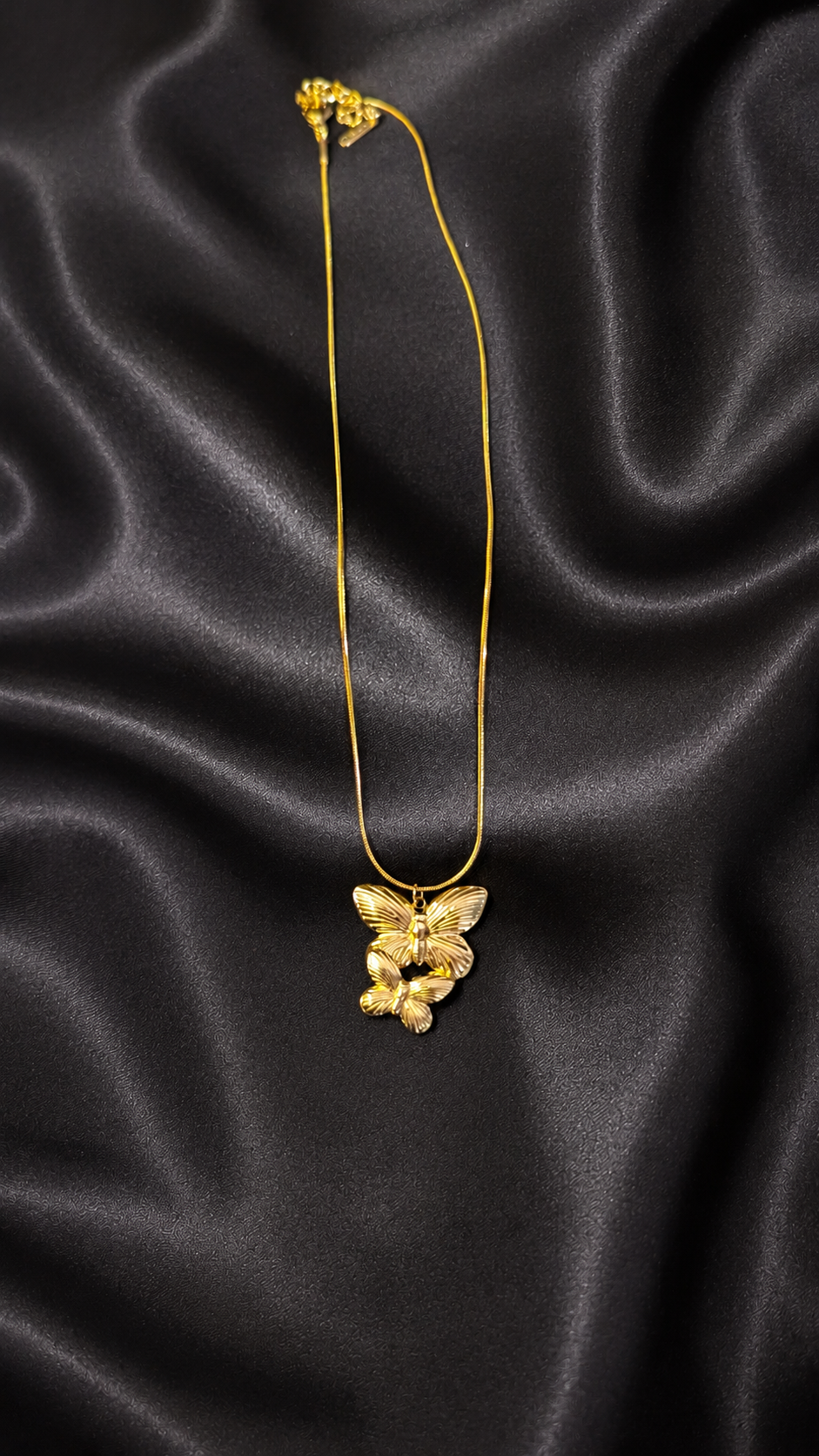 Gold Plated  Korean Style Double Butterfly Design Pendant