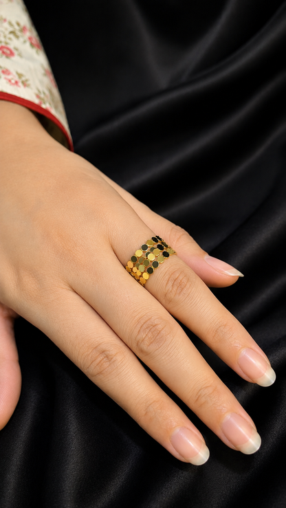 Golden Mosaic Ring