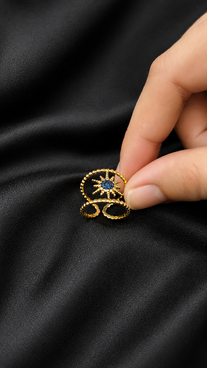 Korean Celestial Sunburst Ring
