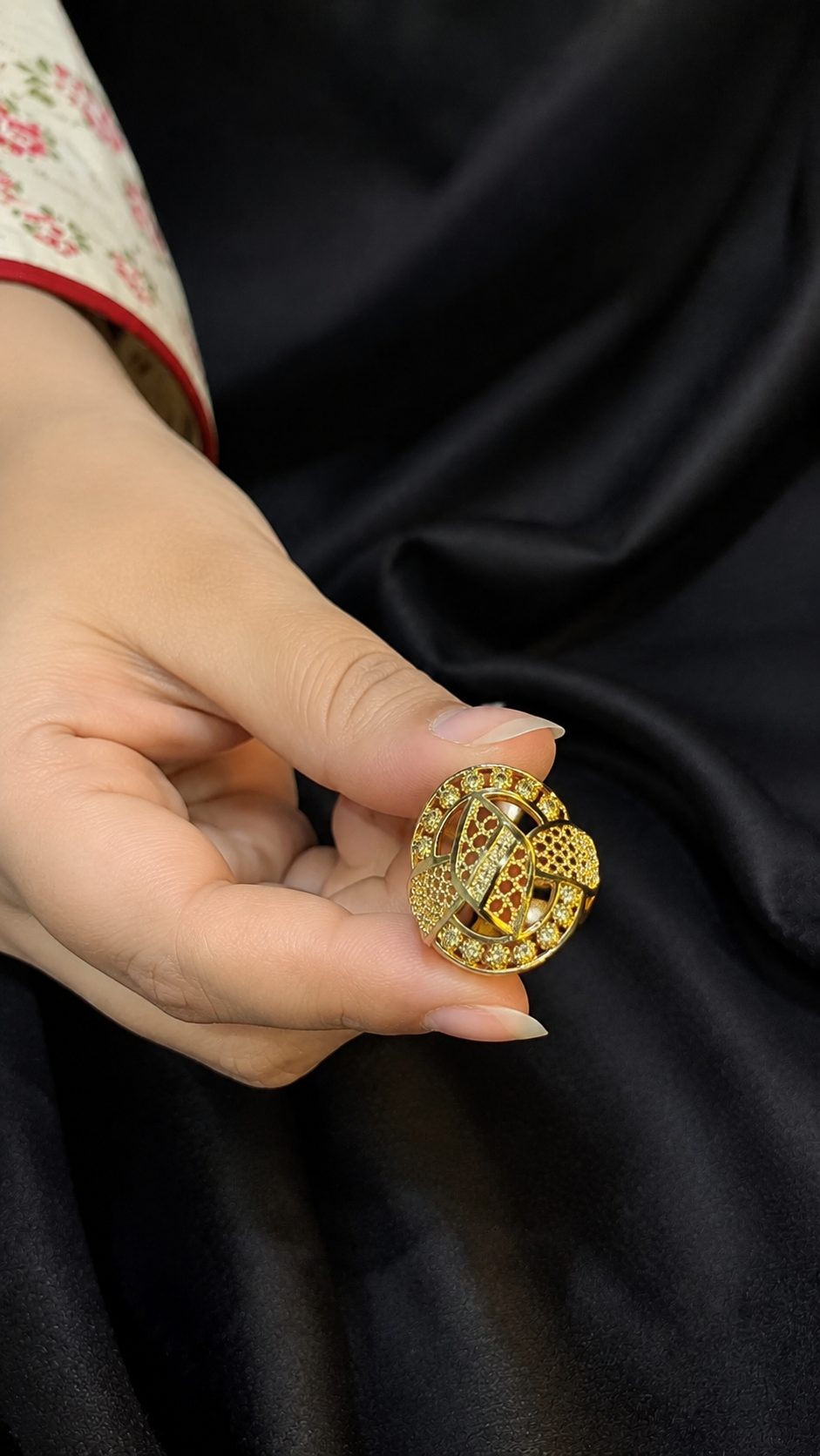 Celestial Orbit Gold Plated Ring