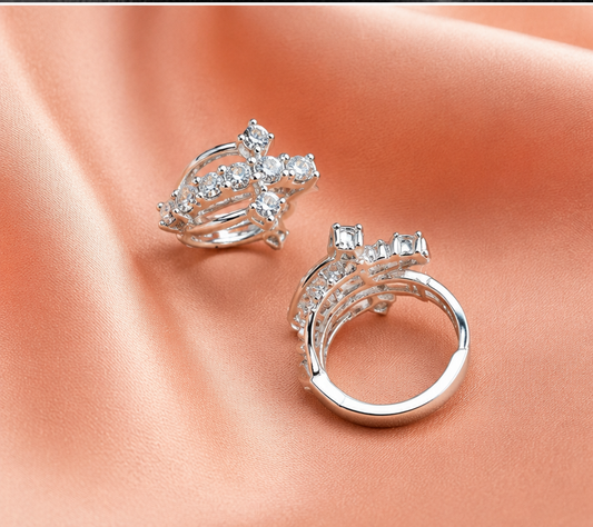 Crystal Huggie Hoop Earrings