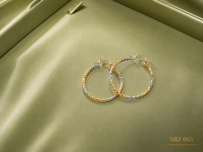 Two-Tone Hoop Earrings